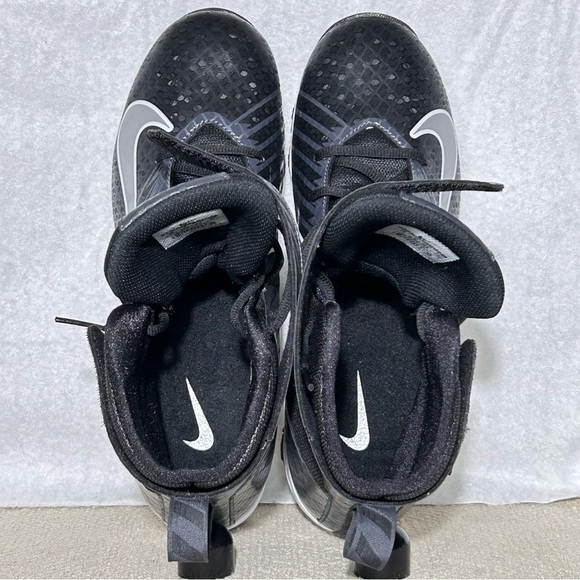 Nike Strike Shark Mens Black/White/Grey Hi-Top Football Cleats Shoes SZ 10 main image 3